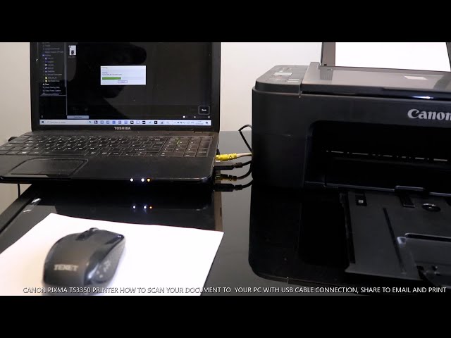 CANON PIXMA TS3350 PRINTER HOW TO SCAN YOUR DOCUMENT TO YOUR PC WITH USB  CABLE CONNECTION & SHARE 