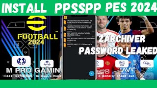 Master the Art of Setting and Extracting offline PPSSPP EFOOTBALL PES 2024  