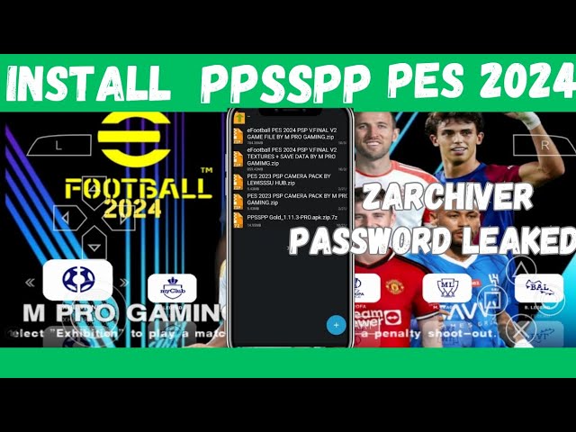 Master the Art of Setting and Extracting offline PPSSPP EFOOTBALL PES 2024  