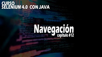 🚀🔴Capitulo 12 - Selenium 4.0 - Navegacion