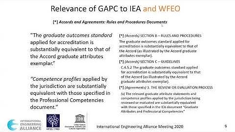IEA/WFEO Working Group Chair Prof Bulent Ozguler presentation at IEAM 2020 - GAPC