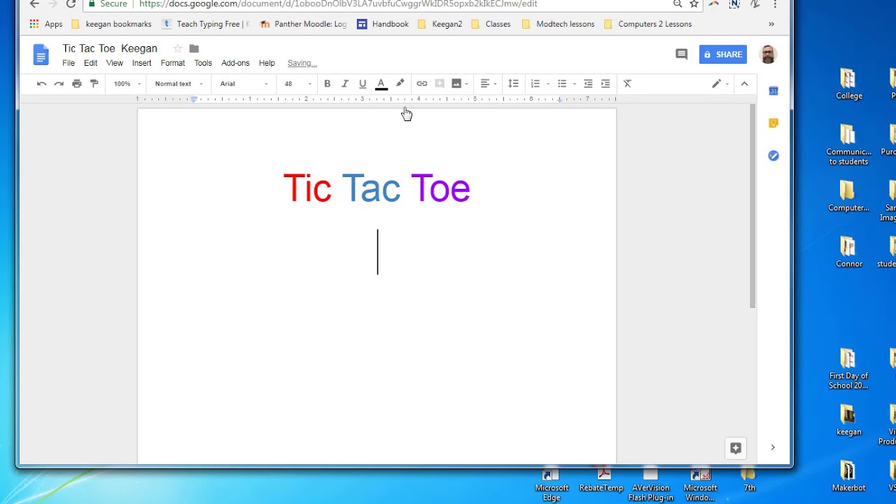 Play Tic Tac Toe Keywords - Google Drive