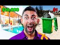 Surviving on $1 vs $10,000 Challenge!