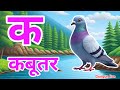 क से कबूतर, अ से आम a se anaar k sekabutar |Hindi varnmala |ABCD क सेकबूतर अ से अनार,for kids💥
