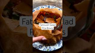 Fattoush Salad Pita Bowls! #shorts #pita