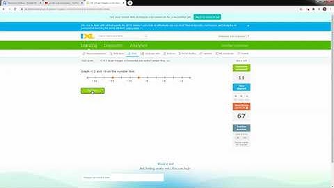 Graph integers on horizontal and vertical numberlines