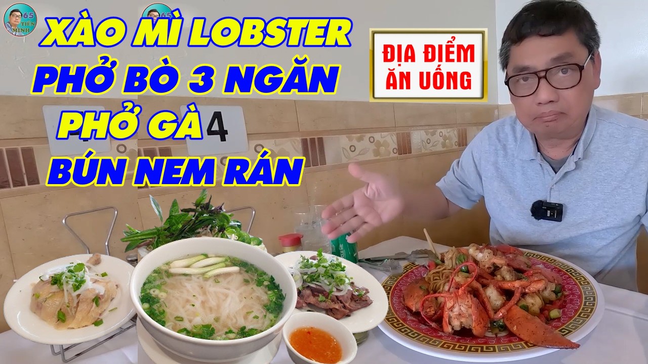 Địa điểm ăn uống Mì xào lobster, Phở 3 ngăn, Phở gà, Bún nem rán, DDAU2 #tienminh65 #minhngo