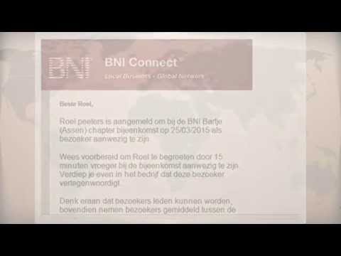 BNI uitgenodigde bezoekers registreren via de website