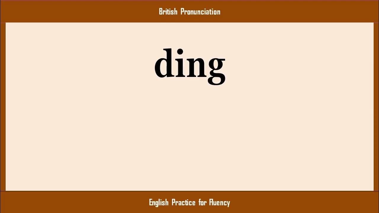 Ding meaning and pronunciation 