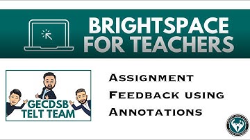 Annotation Feedback in Assignments in Brightspace
