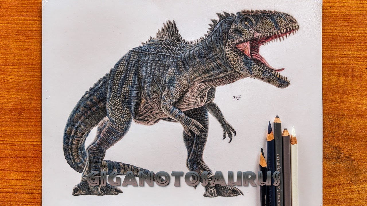 Dibujando al Giganotosaurus de Dominion! | Jurassic World Speed Drawing -  thptnganamst.edu.vn