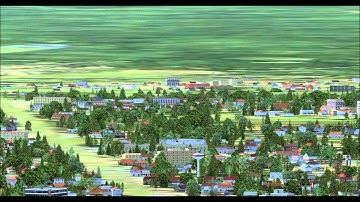 Autogen rising on landscape