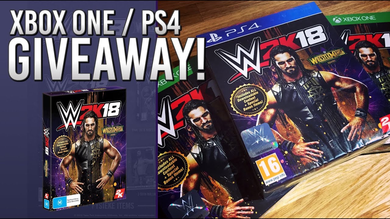 WWE 2K18 WrestleMania Edition Giveaway (XB1 & PS4) - YouTube