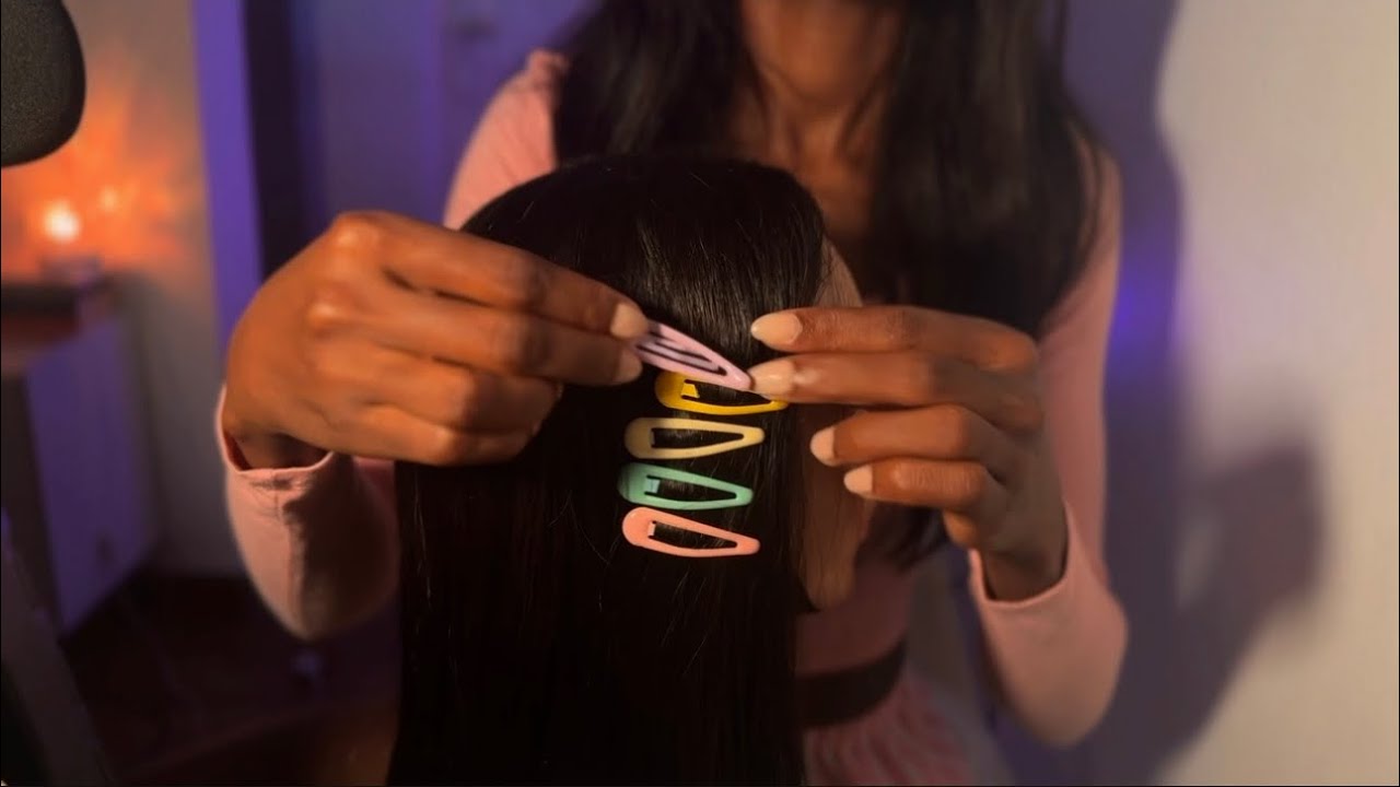 ASMR Hair play, Scalp massage, hair brushing & clipping✨(layered sounds, Personal attention)