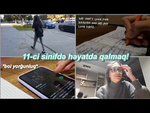 11-ci sinifdə HƏYATDA QALMAQ CHALLENGE! 👀 (məktəb, məşğələ, yorğunluq...🥱) | Zarifellaa