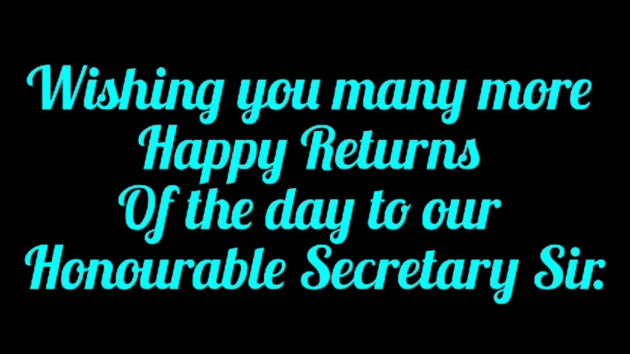 Secretary sir birthday 💐🎂