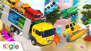 Tayo Bus Kecil | Kompilasi Truk Penyelamat | Buldoser Truk Pengangkut Mobil | Kigle TV Indonesia