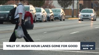 Peak-hour traffic lanes on Williamson St. gone for good