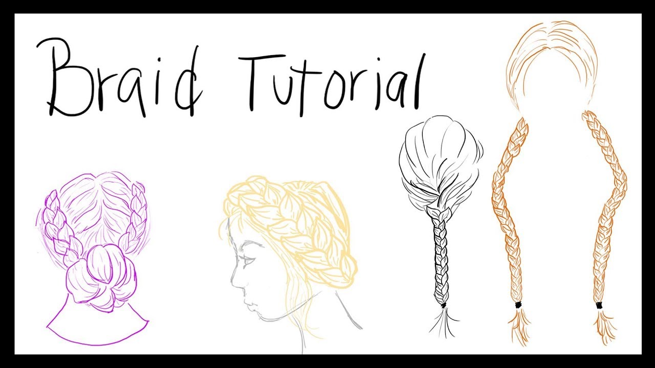 how to draw a braid step by step