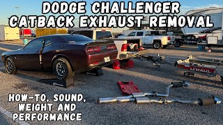 Dodge Challenger Stock Cat-back Exhaust Removal, Sound, Weight and Performance