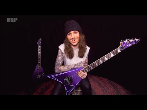 ESP LTD Signature Alexi Laiho Ripped Purple Fade Satin Left Handed