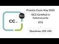 Practice Exam May 2025 | 211-245 Questions | ISC2 Certified in Cybersecurity | CC