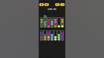 Ball Sort - Color Puzzle Game - Level 723 - Walkthrough SOLVED by RobotPlayer AI!!!
