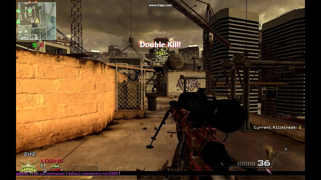 Highrise MW2 Across The Map Double Kill QuickScope :D