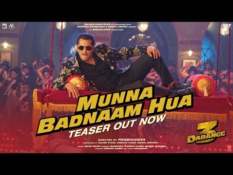 DABANGG 3: Munna Badnaam Hua Video Teaser | Salman Khan,Sonakshi S,Saiee M | Video Out►30 November