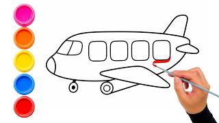 ✈️☁️ Cute Airplane Drawing, Painting & Coloring | Calm Art Time for Kids #9 screenshot 2