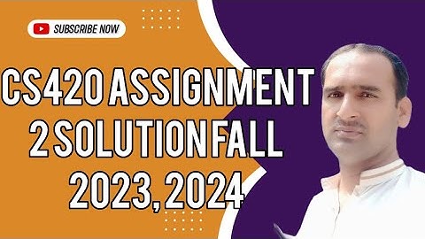 CS420 Assignment 2 Solution Fall 2023 | cs420 assignment 2 solution fall 2024