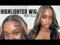 HOW TO GET PERFECT LOOSE CURLS ON 13X6 HIGHLIGHTED FRONTAL WIG 😍 FLAWLESS INSTALL FT ASTERIA HAIR