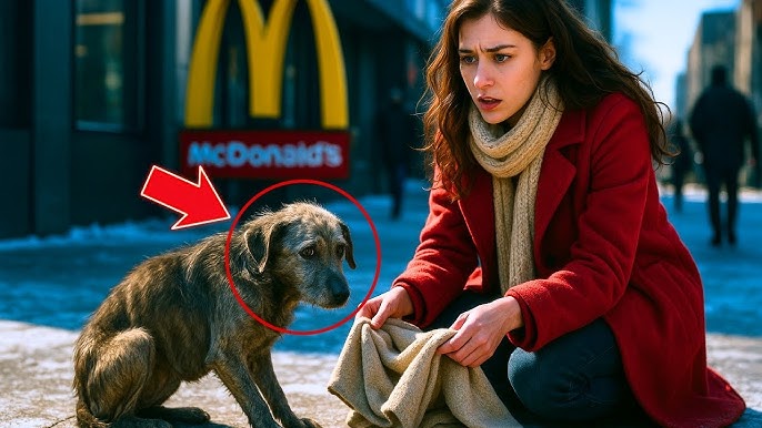 K9 REJEITADO DORMIU CONGELANDO DO LADO DE FORA DO MCDONALD'S POR 3 DIAS — O QUE ESSA GAROTA FEZ ... - YouTube