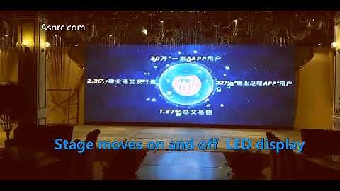 The stage moves on and off the LED display