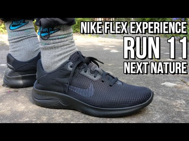 Up close : Nike Flex Experience Rn 11 Next Nature : Black White : 2022 