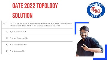 GATE 2023 || GATE 2022 Topology solution || First countable || Second countable || Compactness