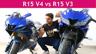 Most Detailed Comparison of Yamaha R15 V4 vs R15 V3 - King Indian