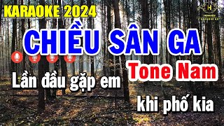 Chiều Sân Ga Karaoke Tone Nam ( A#m ) Nhạc Sống Âm Thanh Siêu Hay | Trọng Hiếu