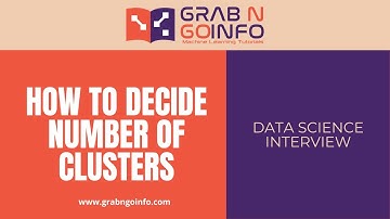 How to decide the number of clusters | Data Science Interview Questions and Answers