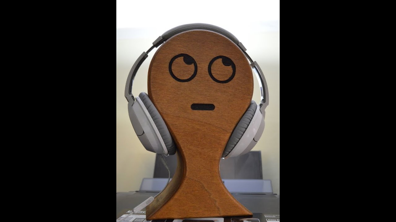 Fai da te legno - Supporto cuffie da scrivania - Wood headphone desk stand  
