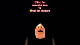 Rcb fan sunscribe karo vs csk fan like and comment kara #video #trending #shortvideo #viralvideos