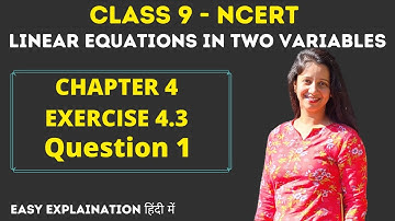 Ex 4.3 Q1  Class 9 Chapter 4 Linear equations in two variables #study #class9maths #cbsemaths