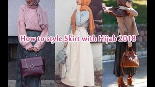 hijab fashion style 2018 skirt styles - أفكار لتنسيق التنانير مع الحجاب