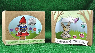 Intro to Shadow Box Card Spring Add-On and Park Add-On + 3 cards from start to finish