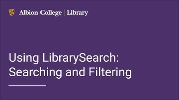 Using LibrarySearch:  Searching and filtering