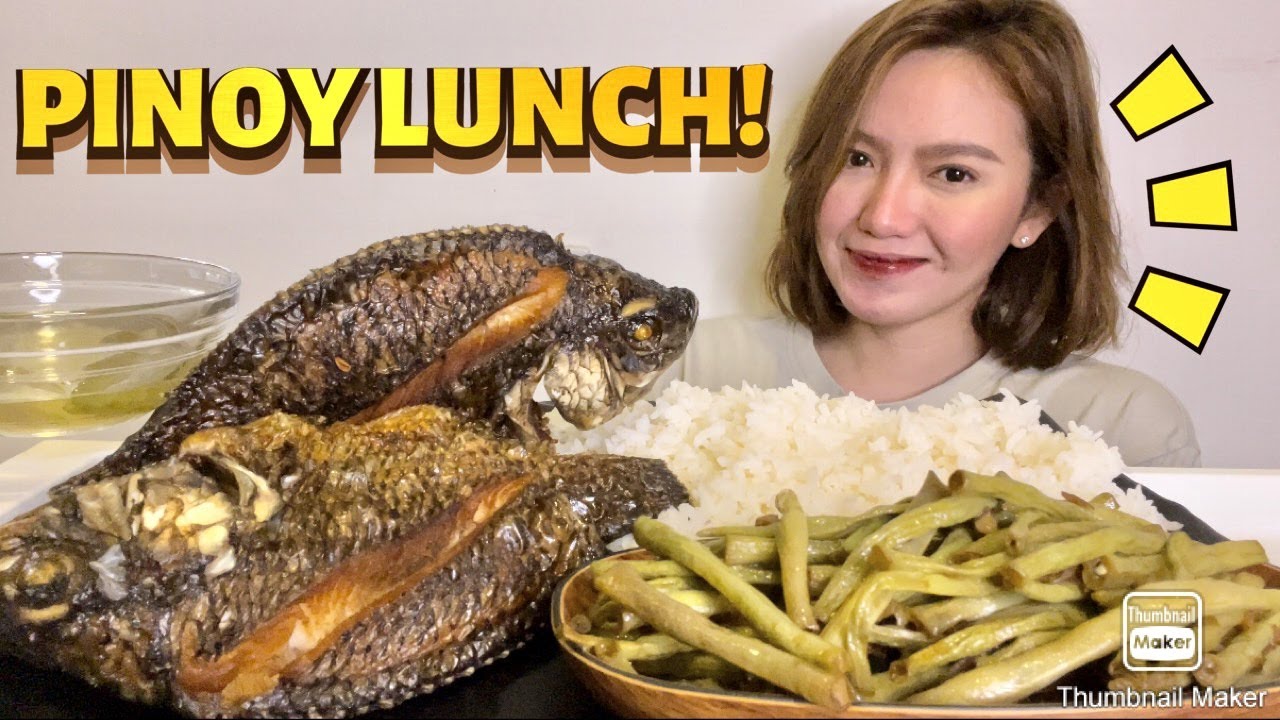 LUTONG BAHAY MUKBANG || PRITONG TILAPIA + ADOBONG SITAW || Sini Valencia