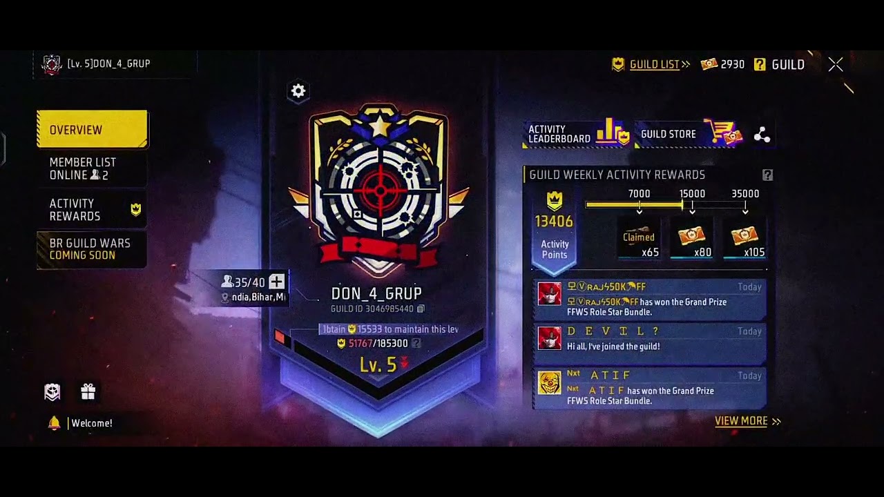 NST GAMING Mere Dil Mein Jisko bhi aana hai a jao comment mein UID Dal Do 