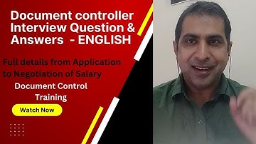 Document Controller Interview Question & Answers| document control clerk interview questions
