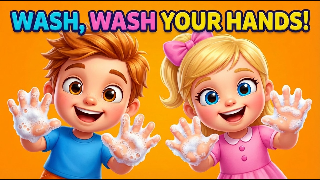 WASH YOUR HANDS SONG 🧼 Scrub Scrub! (Educational Hygiene for Kids)
