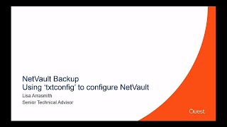 Using txtconfig to configure NetVault